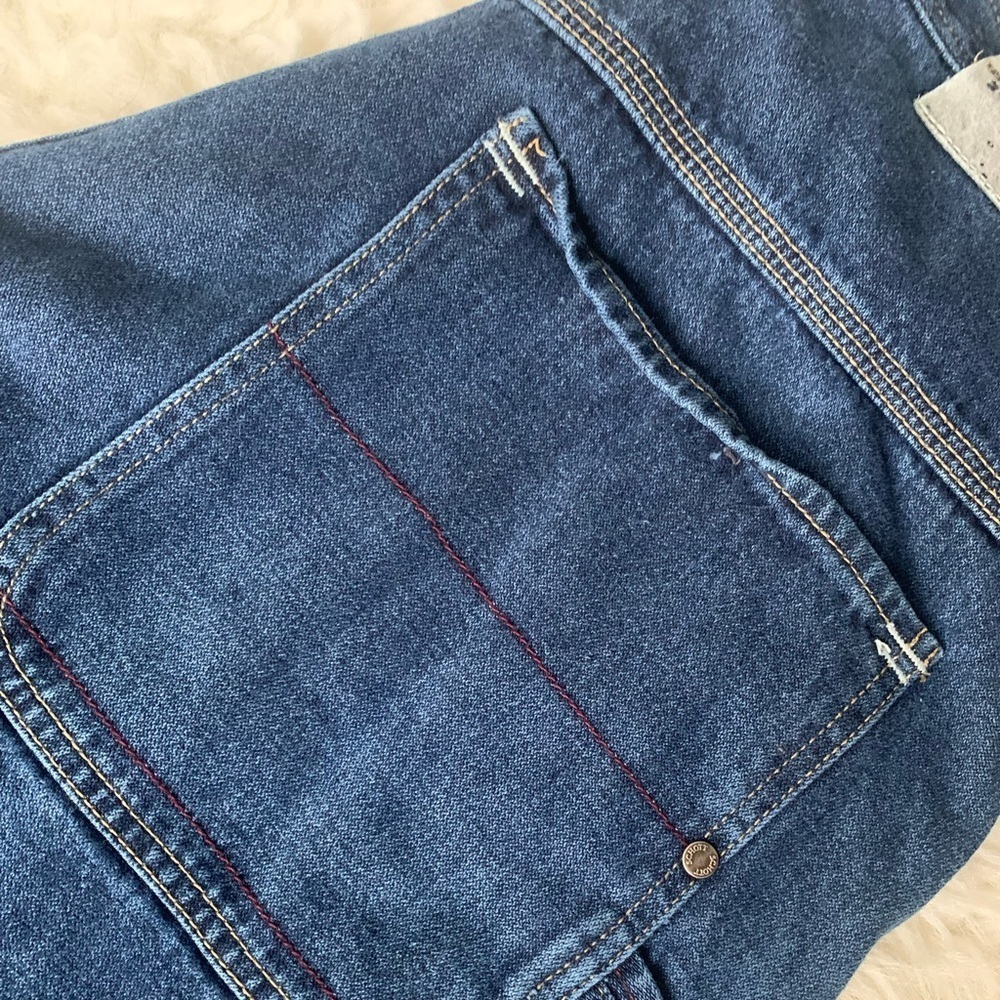 Y2K Schott Bros NYC Men's Denim Jeans Stiched Logo Streetwear Baggy Size: 34 - Picture 6 of 11